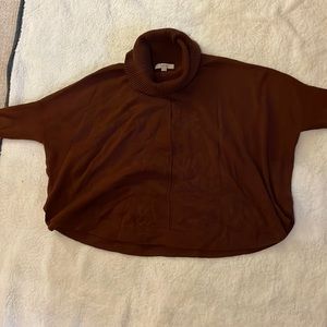 Loft Shirttail Poncho Sweater - XXL Regular - Color: Rich Bronze